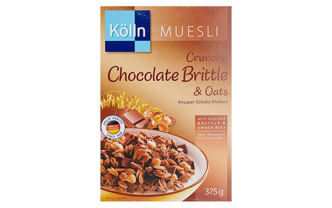 Kolln Muesli Crunchy Chocolate Brittle & Oats   Box  375 grams